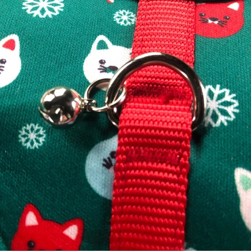 NWT Holiday Christmas cat harness leash set